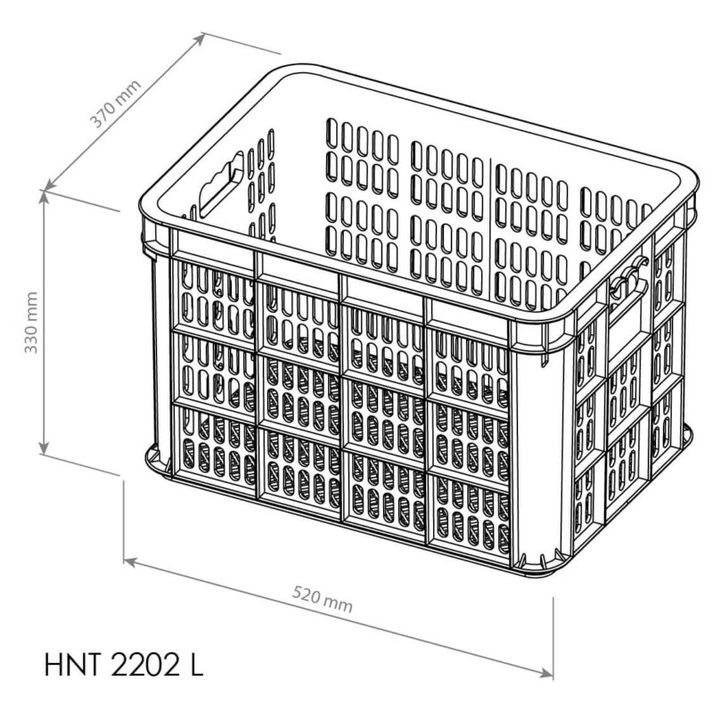 BOX CONTAINER INDUSTRI PLASTIK BERLUBANG HANATA HNT 2202L (2) BOX CONTAINER INDUSTRI PLASTIK BERLUBANG HANATA HNT 2202L (LARGE) UKURAN 520 x 370 x 330 mm | RAJA PLASTIK INDONESIA