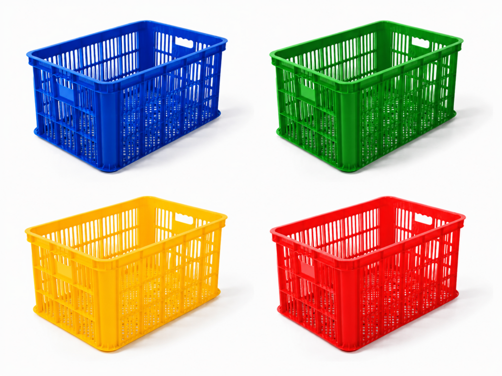 BOX CONTAINER INDUSTRI PLASTIK HANATA HNT 2003 KONTAINER BERLUBANG UK.620 x 430 x 310: Solusi Penyimpanan Industri Modern yang Kokoh dan Multifungsi