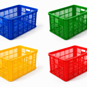 BOX CONTAINER INDUSTRI PLASTIK HANATA HNT 2003 KONTAINER BERLUBANG UK.620 x 430 x 310: Solusi Penyimpanan Industri Modern yang Kokoh dan Multifungsi