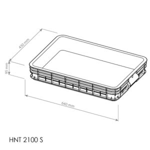BOX CONTAINER INDUSTRI PLASTIK RAPAT SERBAGUNA HANATA HNT 2100S UKURAN 64x43x9,5 CM: Solusi Penyimpanan Praktis untuk Industri, Distribusi, dan Retail Modern