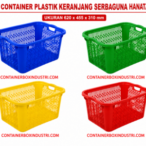 BOX CONTAINER PLASTIK KERANJANG SERBAGUNA HANATA 1001(1) BOX CONTAINER PLASTIK KERANJANG SERBAGUNA HANATA HNT 1001 UKURAN 620 x 455 x 310 MM: Solusi Container Plastik Serbaguna Berkualitas Tinggi
