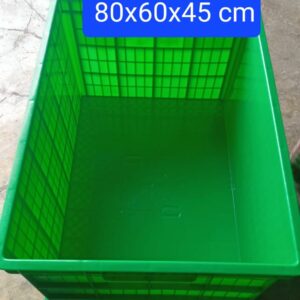 CONTAINER BOX INDUSTRI BESAR RAPAT RODA HANATA 3101 VOLUME 200 LITER UKURAN 80 x 60 x 45 CM | RAJA PLASTIK INDONESIA