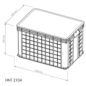 CONTAINER BOX PLASTIK BESAR INDUSTRI RAPAT HANATA HNT 2104 UKURAN 64x43x38 CM: Solusi Penyimpanan Industri yang Kuat, Higienis, dan Tahan Lama