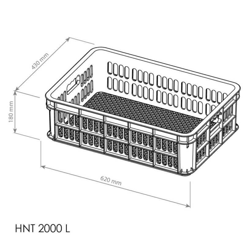 BOX CONTAINER INDUSTRI | HNT 2000L | 620 x 430 x 180