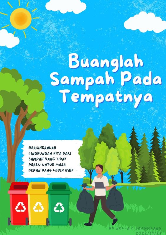 POSTER BUANGLAH SAMPAH PADA TEMPATNYA