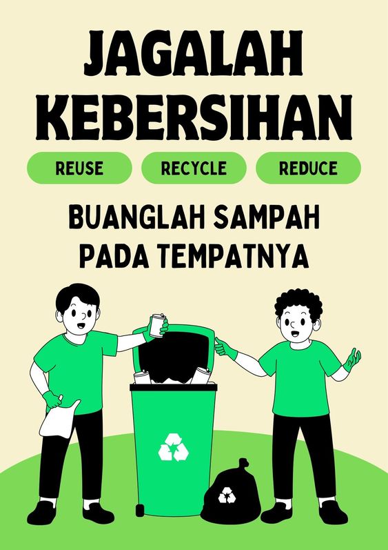 POSTER BUANGLAH SAMPAH PADA TEMPATNYA