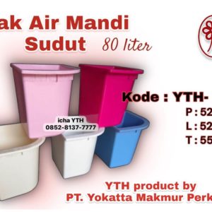 Bak Air Mandi Plastik Sudut 80 Liter YTH