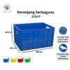 BOX CONTAINER PLASTIK INDUSTRI 140 LITER GL 2224 P + RODA