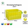 BOX CONTAINER PLASTIK INDUSTRI 140 LITER GL 2224 P + RODA