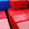 CONTAINER BOX INDUSTRI RAPAT 132 LITER GL TIPE 2244 P | KERANJANG PLASTIK WADAH INDUSTRI UKURAN 73,2 x 47,7 x 43,4 CM
