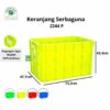 CONTAINER BOX INDUSTRI RAPAT 132 LITER GL TIPE 2244 P | KERANJANG PLASTIK WADAH INDUSTRI UKURAN 73,2 x 47,7 x 43,4 CM