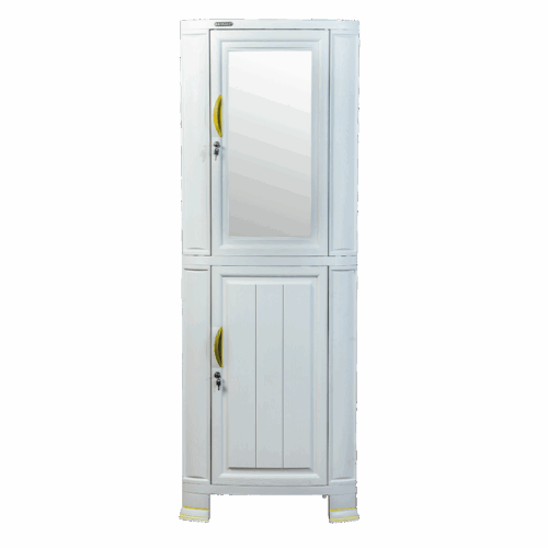 LEMARI PAKAIAN NAPOLLY CABINET PLASTIK CABSUL1-R99 C2K PUMA | UKURAN 65 x 52 x 181 CM |Lemari Pakaian 1 Pintu Rak dan Gantung + Cermin Kunci | Lemari Cabinet Serbaguna
