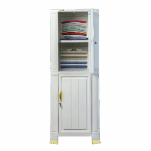 LEMARI PAKAIAN NAPOLLY CABINET PLASTIK CABSUL1-R99 C2K PUMA | UKURAN 65 x 52 x 181 CM |Lemari Pakaian 1 Pintu Rak dan Gantung + Cermin Kunci | Lemari Cabinet Serbaguna