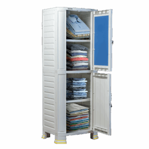 LEMARI PAKAIAN NAPOLLY CABINET PLASTIK CABSUL1-R99 C2K PUMA | UKURAN 65 x 52 x 181 CM |Lemari Pakaian 1 Pintu Rak dan Gantung + Cermin Kunci | Lemari Cabinet Serbaguna