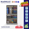 LEMARI PLASTIK MULTIFUNGSI / SERBAGUNA NAPOLLY LIPAT 3 TOWER 4 SUSUN FOLDING CABINE - 3211 GANTUNG PINTU TRANSPARAN JUMBO