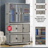 LEMARI PLASTIK MULTIFUNGSI / SERBAGUNA NAPOLLY LIPAT 3 TOWER 4 SUSUN FOLDING CABINE - 3211 GANTUNG PINTU TRANSPARAN JUMBO