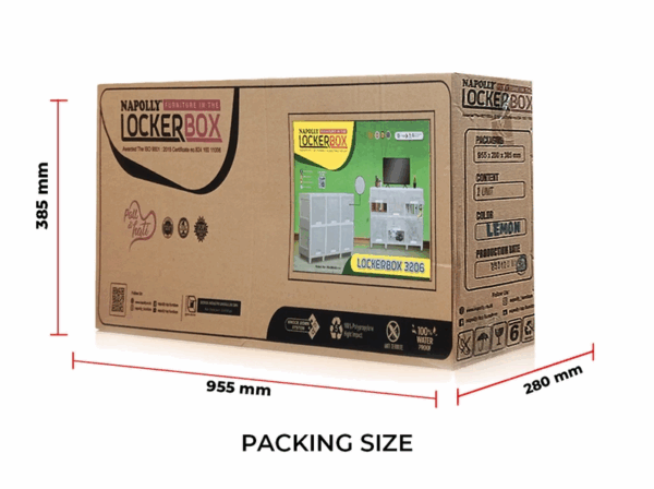 LOCKER BOX PLASTIK NAPOLLY 9 RUANG PENYIMPANAN TIPE LB-3309 | DIMENSI 95 X 38 X 90 cm