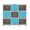 LOCKER BOX PLASTIK NAPOLLY 9 RUANG PENYIMPANAN TIPE LB-3309 | DIMENSI 95 X 38 X 90 cm