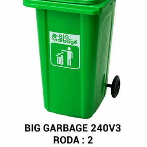 TEMPAT SAMPAH PLASTIK BESAR 240 LITER NAPOLLY TIPE 240 V3 + RODA | BIG GARBAGE UKURAN 72 x 57,5 x 100 CM | KIRIM KE SELURUH INDONESIA