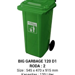 TEMPAT SAMPAH RODA 120 LITER NAPOLLY TIPE 120 D1 + RODA | BIG GARBAGE UKURAN 54 x 47 x 81 CM