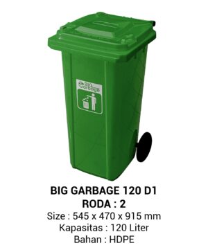 TEMPAT SAMPAH RODA 120 LITER NAPOLLY TIPE 120 D1 + RODA | BIG GARBAGE UKURAN 54 x 47 x 81 CM