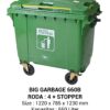 TEMPAT SAMPAH BESAR 660 LITER NAPOLLY TIPE 660 B + 4 RODA + STOPPER | UKURAN 122 x 78,5 x 123 CM