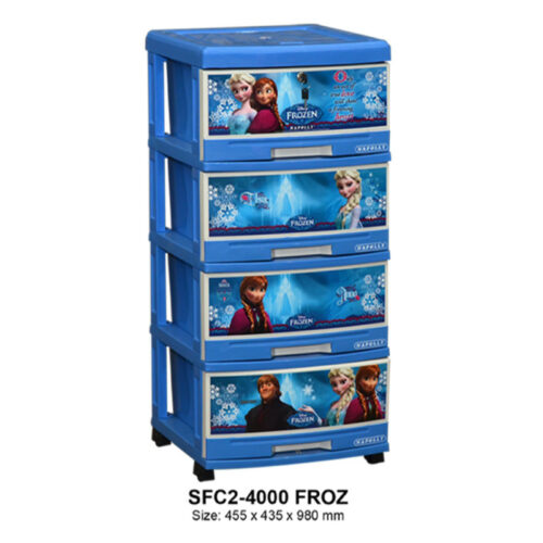 LEMARI ANAK PLASTIK 4 SUSUN NAPOLLY SCF2-4000 FROZ - LEMARIPLASTIK.ID