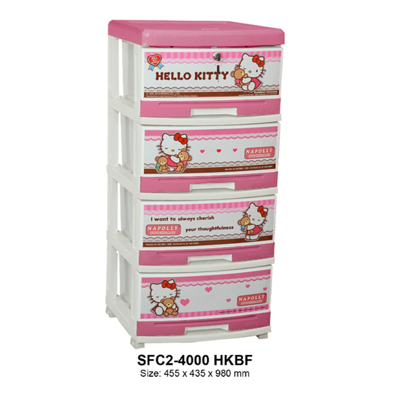 LEMARI PLASTIK ANAK 4 SUSUN NAPOLLY SFC2-4000 HKBF