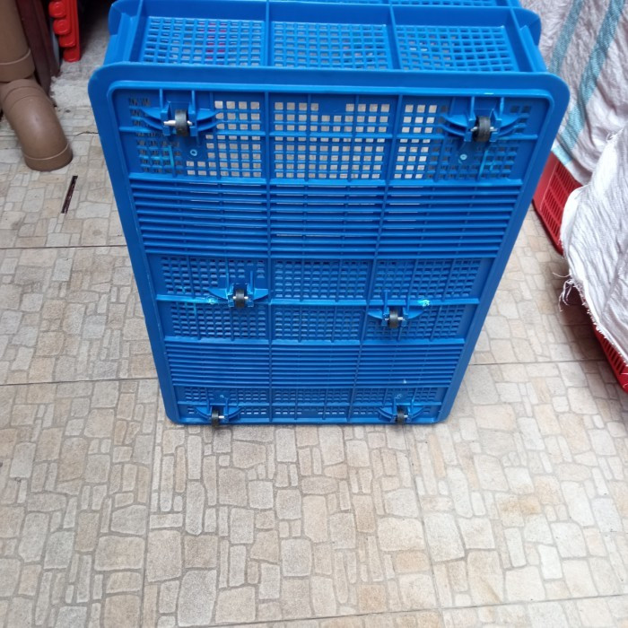 KERANJANG INDUSTRI BESAR CONTAINER BOX PLASTIK RABBIT 7009 + RODA | RAJA PLASTIK INDONESIA