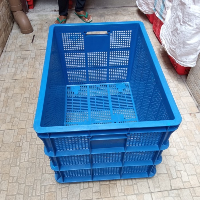 KERANJANG INDUSTRI BESAR CONTAINER BOX PLASTIK RABBIT 7009 + RODA | RAJA PLASTIK INDONESIA