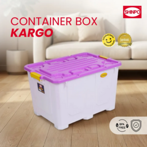 CONTAINER BOX PLASTIK BESAR 125 LITER SHINPO KARGO – SIP 584 CB 125: Box Penyimpanan Besar, Kokoh, dan Praktis untuk Rumah, Gudang & Industri