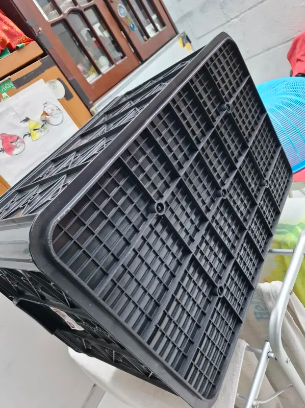 Container Box Plastik Industri Rapat Hitam Murah YTH-19B Low Grade 61x41x24 Cm | Raja Plastik Indonesia