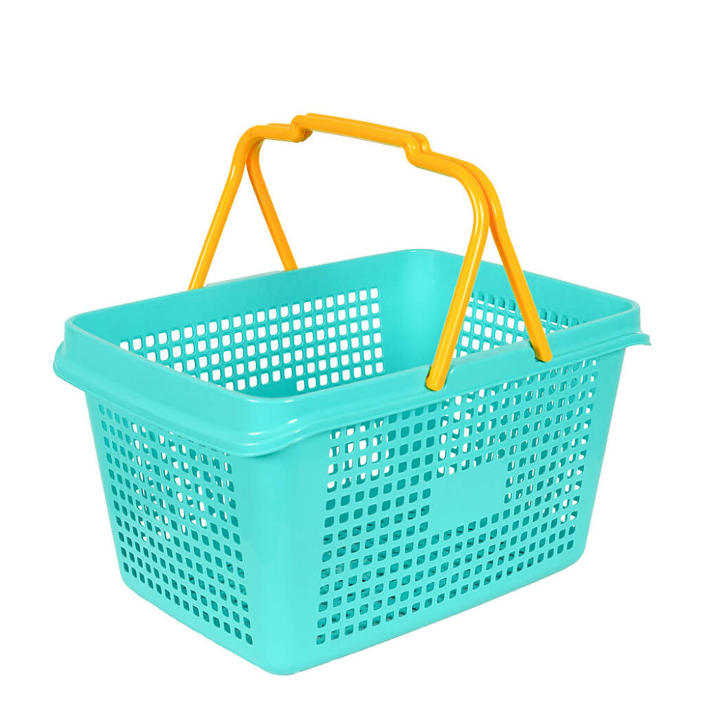 KERANJANG BELANJA PLASTIK MINIMARKET SHINPO TOUCAN – SIP 339, ADA 3 PILIHAN WARNA: Keranjang Belanja Kuat, Nyaman, dan Profesional untuk Minimarket & Retail Modern