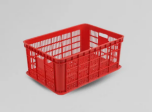 4 TIPE KERANJANG INDUSTRI MERAH BIOPLAST UKURAN 62x43 CM, TINGGI 15, 25, 32, 38 CM