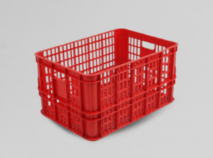 4 TIPE KERANJANG INDUSTRI MERAH BIOPLAST UKURAN 62x43 CM, TINGGI 15, 25, 32, 38 CM