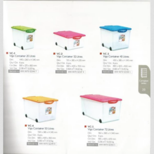 LION STAR CONTAINER BOX PLASTIK VIGO 25, 32, 43, 50, 72 LITER + RODA | RAJA PLASTIK INDONESIA