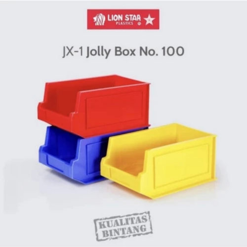 Bin Box Kotak Sparepart Plastik Kecil Lion Star JX-1 Jolly Box No. 100 | Raja Plastik Indonesia