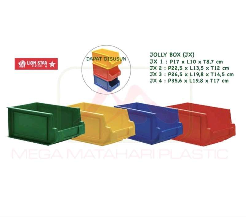 Bin Box Kotak Sparepart Plastik Lion Star Tipe JX-4 Jolly Box No. 400 | Raja Plastik Indonesia