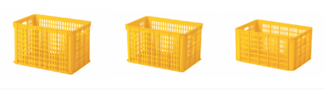 Container Box Keranjang Plastik Industri Rabbit 2606, 2707, 2808 Solusi Penyimpanan Industri Modern