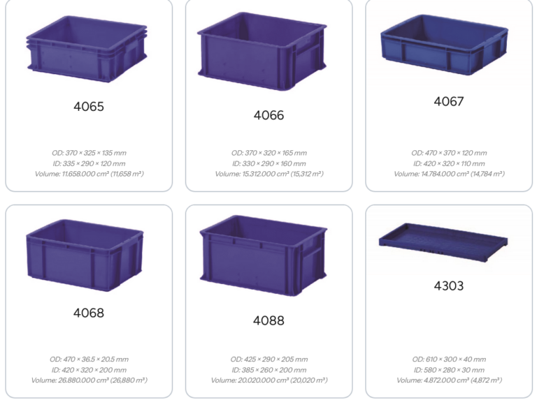 KERANJANG CONTAINER INDUSTRI RABBIT 4065, 4066, 4067, 4068, 4088 | RAJA PLASTIK INDONESIA