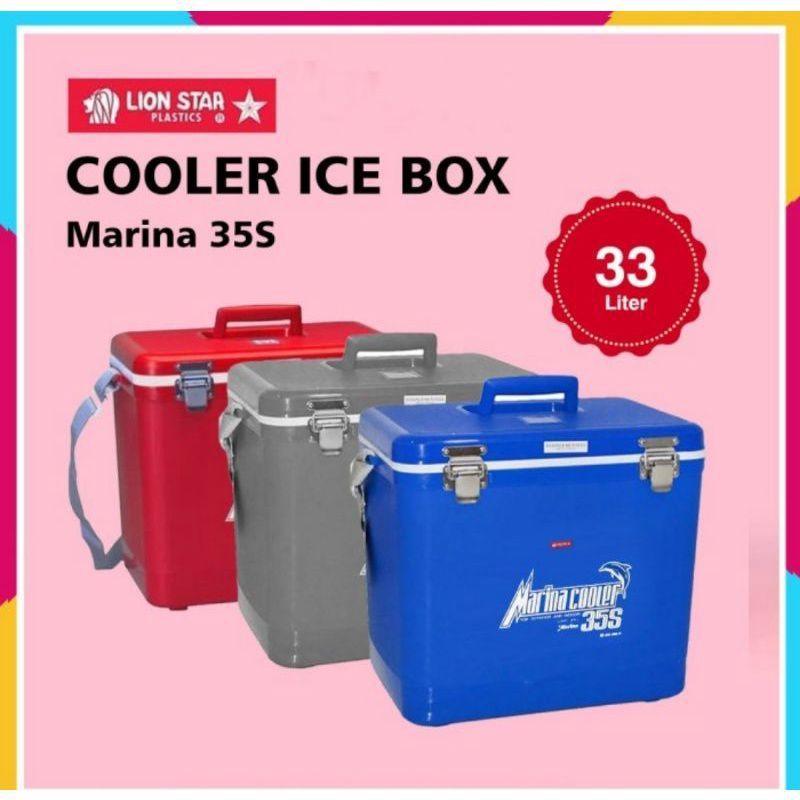 COOLER BOX 33 LITER / KOTAK PENDINGIN LION STAR i-19 MARINA 35S, UKURAN 500 x 318 x H 390 mm, MINIMAL ORDER 2 PCS (1 PACK) | RAJA PLASTIK INDONESIA