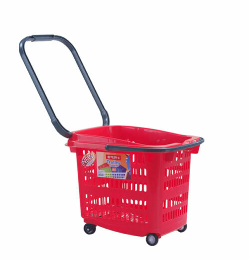 KERANJANG BELANJA DORONG SUPERMARKET PLASTIK LION STAR BW-31 TROLLEY BASKET 36 S | RAJA PLASTIK INDONESIA