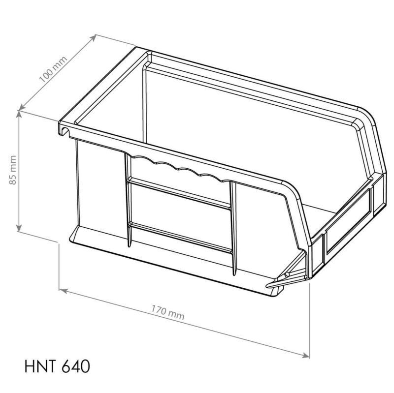 BIN BOX SPAREPART SERBAGUNA HANATA HNT 640 KOTAK AKSESORIS UKURAN 17x10x8,5 CM