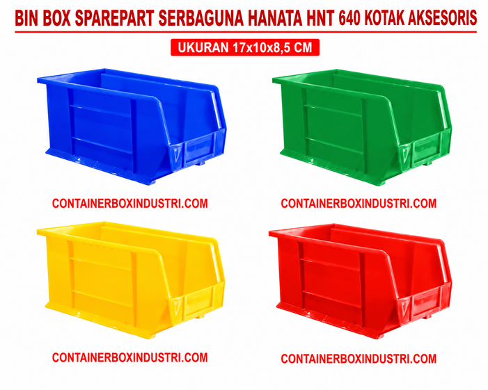 BIN BOX SPAREPART SERBAGUNA HANATA HNT 640 KOTAK AKSESORIS UKURAN 17x10x8,5 CM