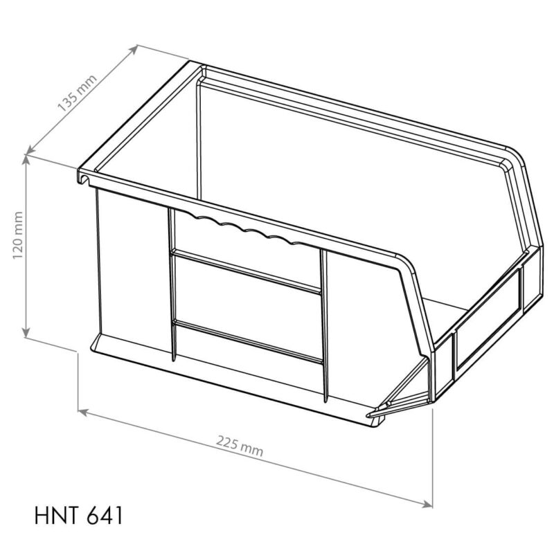 BIN BOX SPAREPART SERBAGUNA HANATA HNT 641 KOTAK AKSESORIS UKURAN 22,5 x 13,5 x 12 CM | RAJA PLASTIK INDONESIA