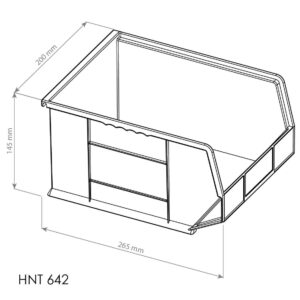 BIN BOX SPAREPART SERBAGUNA HANATA HNT 642 KOTAK AKSESORIS UKURAN 26,5 x 20 x 14,5 CM | RAJA PLASTIK INDONESIA