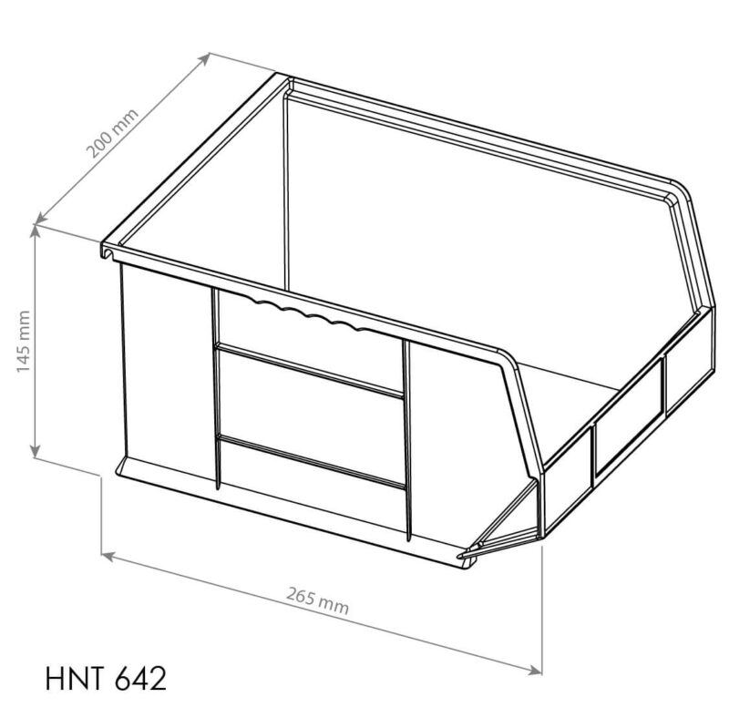 BIN BOX SPAREPART SERBAGUNA HANATA HNT 642 KOTAK AKSESORIS UKURAN 26,5 x 20 x 14,5 CM | RAJA PLASTIK INDONESIA