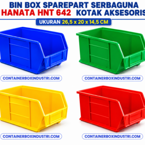 BIN BOX SPAREPART SERBAGUNA HANATA HNT 642 KOTAK AKSESORIS UKURAN 26,5 x 20 x 14,5 CM | RAJA PLASTIK INDONESIA