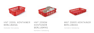 CONTAINER BOX KERANJANG INDUSTRI HANATA HNT 2000S, 2000M, 2000L | RAJA PLASTIK INDONESIA