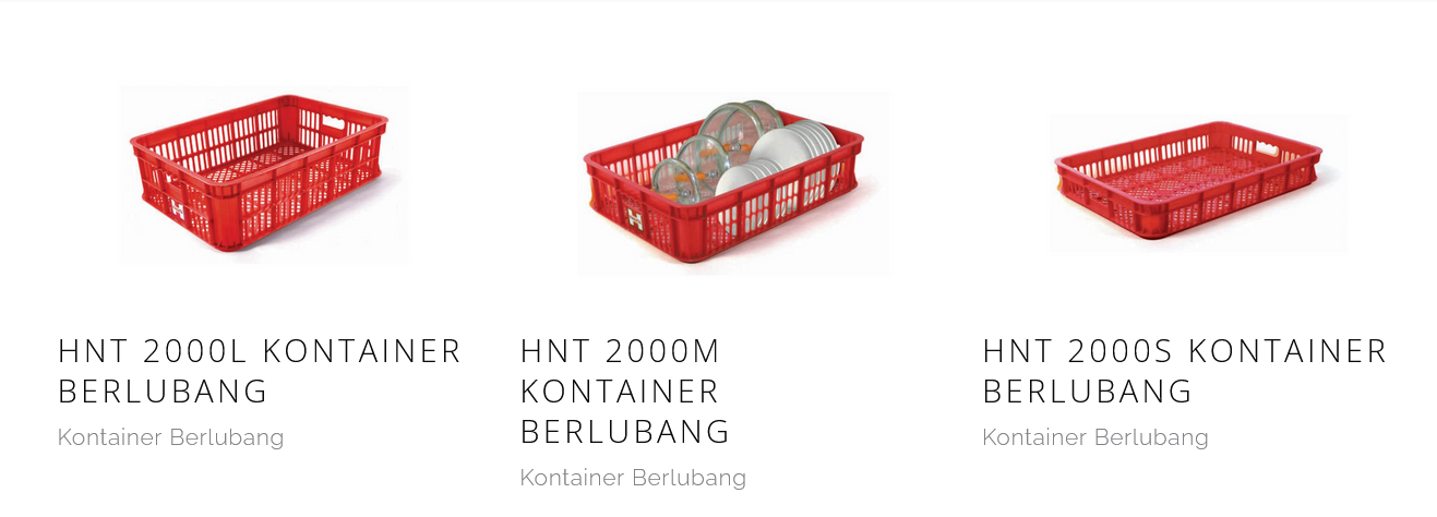 CONTAINER BOX KERANJANG INDUSTRI HANATA HNT 2000S, 2000M, 2000L | RAJA PLASTIK INDONESIA
